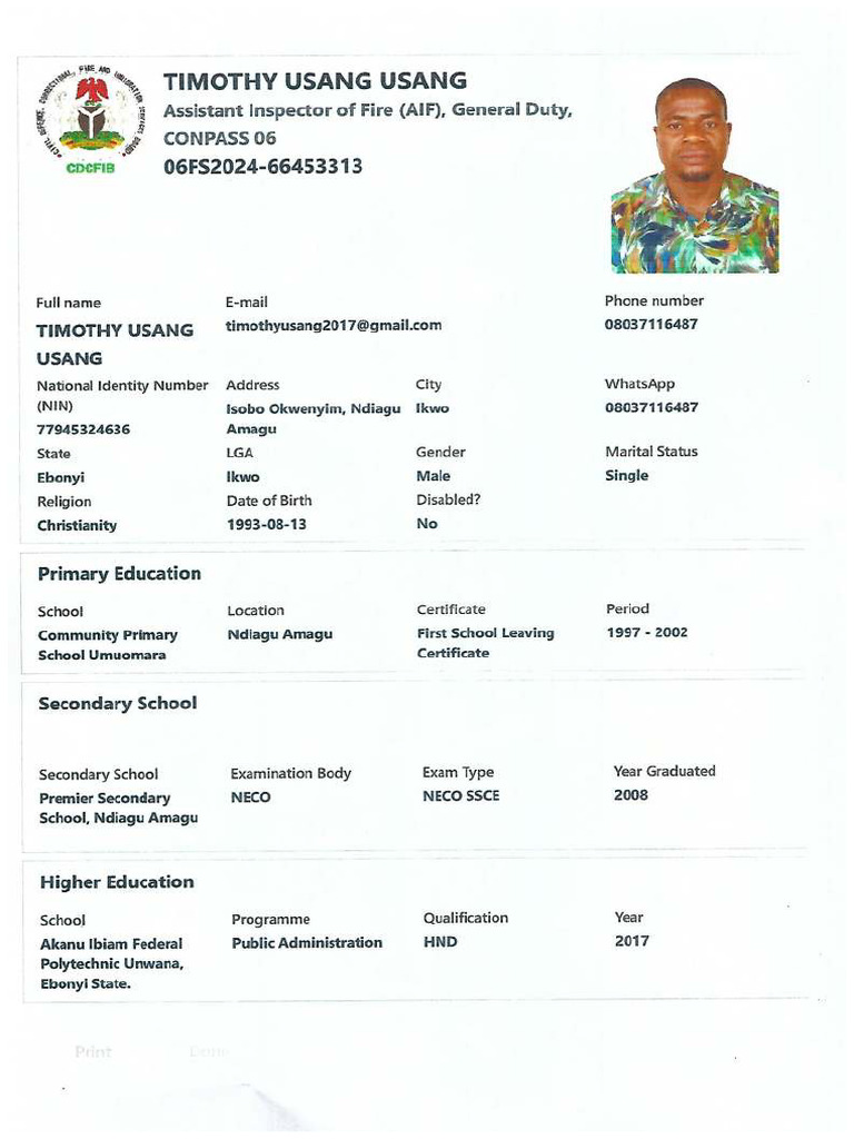 Usang Acknowledgement Slip | PDF