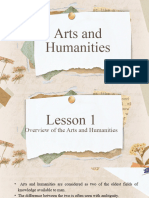 Arts and Humanities Lesson 1