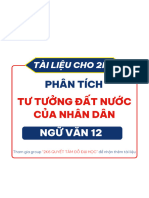 PHÂN TÍCH TƯ TƯỞNG ĐẤT NƯỚC CỦA NHÂN DÂN - NGỮ VĂN 12 