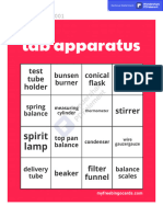 Lab - Apparatus - Bingo Cards