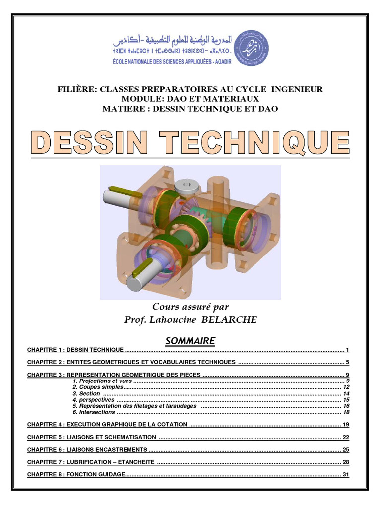 Dessin Technique des Vis et Écrous | PDF | Vis de fixation | Écrou