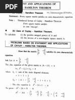 Unit-1 Cayley Hamilton Theorem