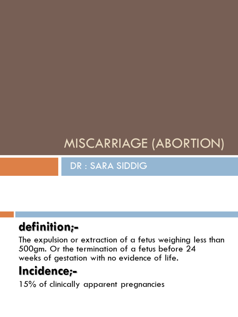 Understanding Miscarriage Types and Causes | PDF | Miscarriage | Pregnancy