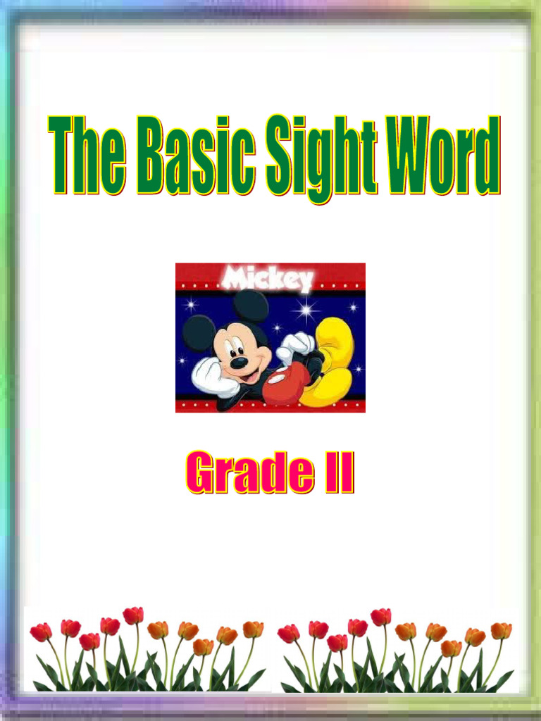 Basic Sight Word-Ailine 1 | PDF