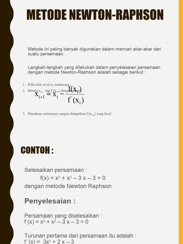 Metode Newton-Raphson dan Secant untuk Akar Persamaan | PDF | Metode ...