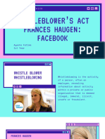 Whistleblower's Act Frances Haugen Facebook