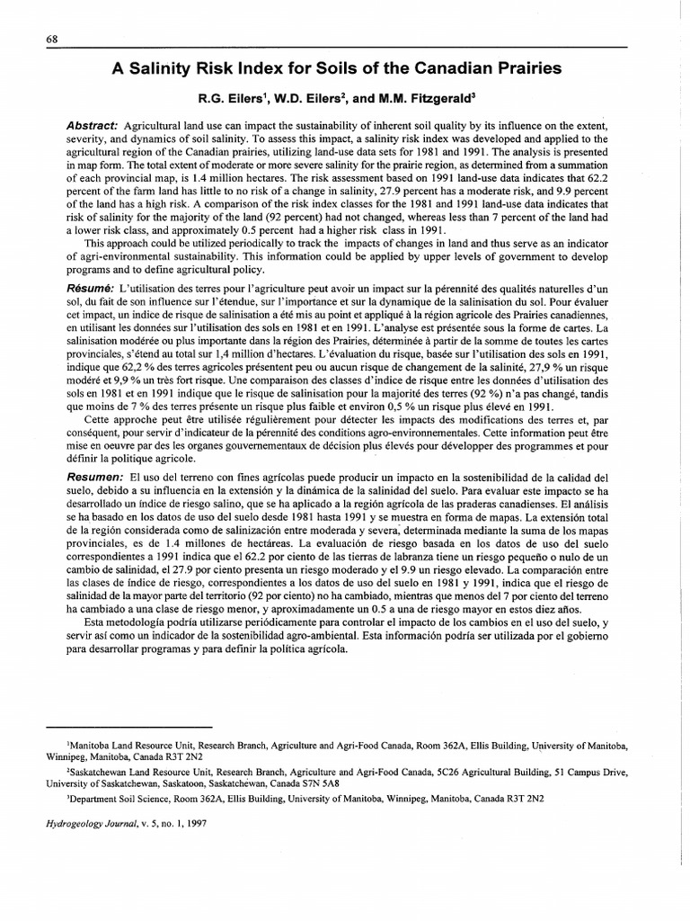 Salinity Index | PDF