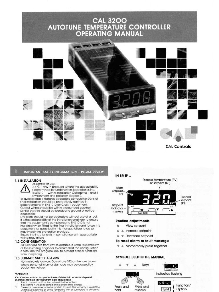 Cal 3200 Manual | PDF