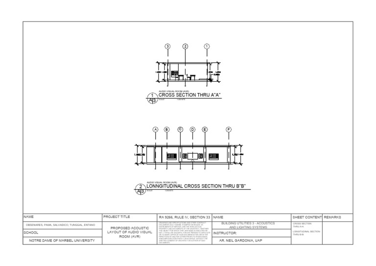 Proposed AVR Acoustic Layout Design | PDF