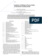 Numerical Simulation of Melting in Porous Media Via An Interfacial Tracking Model