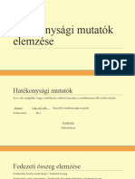 Gazdasági Elemzés 4 - Hatékonysági Mutatók Elemzése