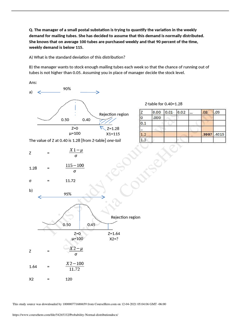 Probability normal distribution pdf normal distribution