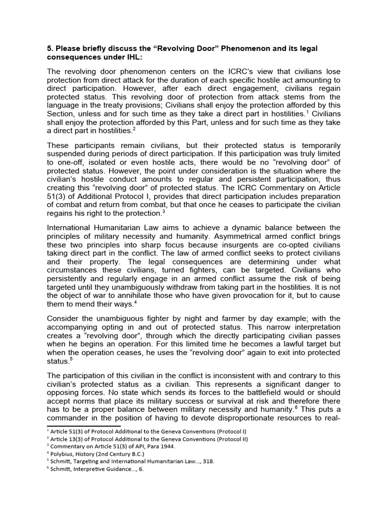 Revolving Door Phenomenon IHL PDF Civilian International