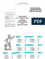 Folleto Torneo de Futbol