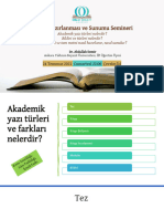 Hazırlanması Ve Sunumu Semineri