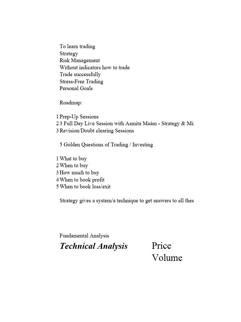 Session Notes 22 3 24 Lyst8819 | PDF | Technical Analysis | Economics