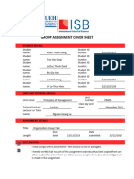 Group Assignment Cover Sheet