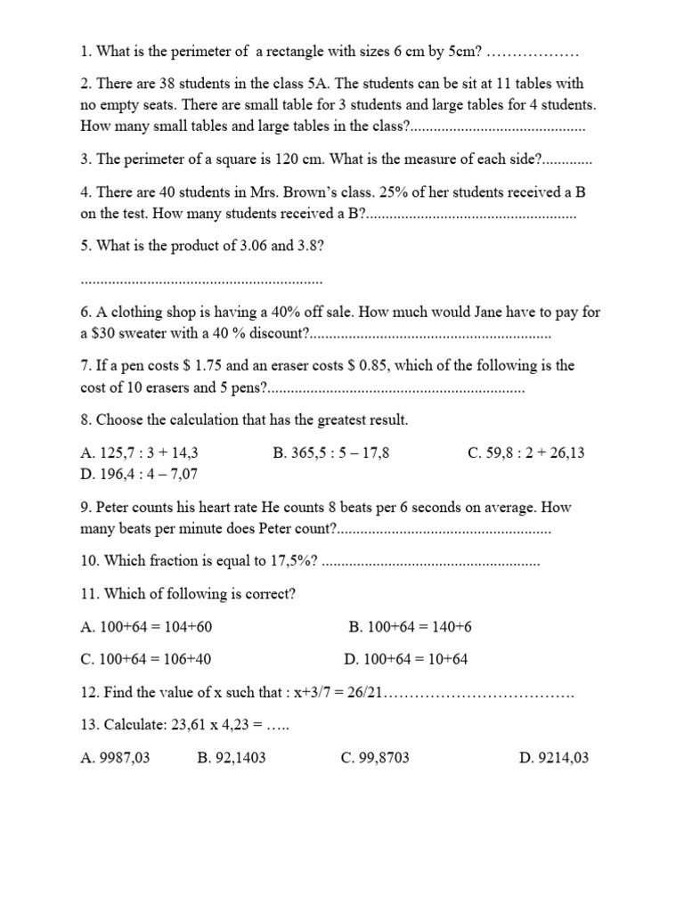 Scientific Notation and Math Problems | PDF | Mathematical Notation ...