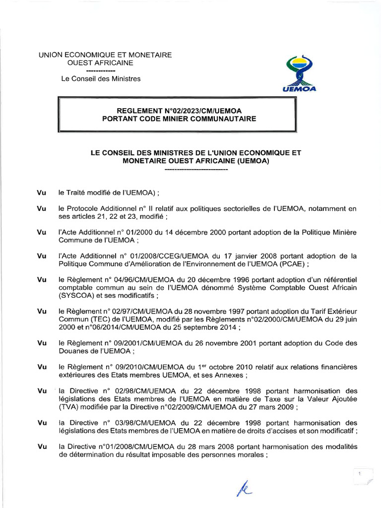 Code Minier BF | PDF