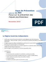 La Politique de Prevention Sante Au Rsi Focus Sur La Prevention Des Risques Psychosociaux - Doc
