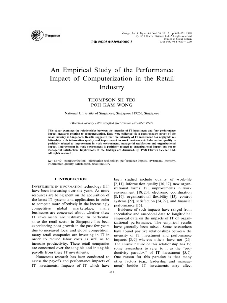 An Empirical Study of The Performance Im | PDF | Job Satisfaction ...