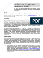 Plan D'action Pour Les Services Financiers (PASF)