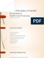 5.basic Principles of Health Economics - Health Care Financing