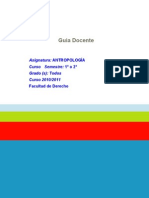 Guía Docente Antropología 2010-2011 (Derecho)