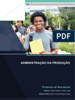 Administração Da Produção: Proposta de Resolução