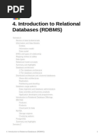 Introduction To Relational Databases (RDBMS)