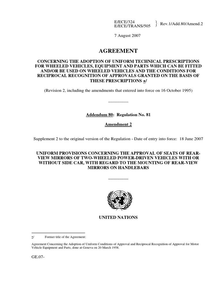 UNECE Regulation 81.01.02 PDF