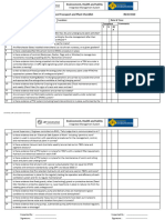 Tunnel Transport & Plant Checklist