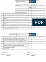 Tunnel Risk, Investigation and Methane Checklist