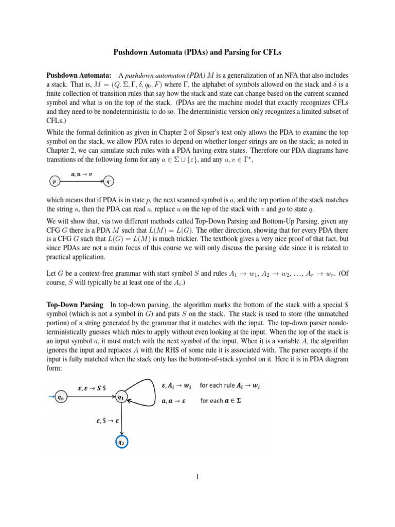 Parsing Techniques for CFLs | PDF | Parsing | Automata Theory