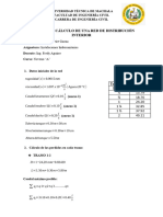 Memoria de Cálculo de Una Red de Distribución Interior-Word