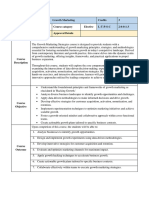 Growth Marketing Course Syllabus