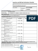 New Form 8 Point Container Inspection and Seal Verification Checklist PO 281020, 283338, 283340 (3350-1)