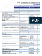 Tabela de Tarifas Avulsas Sobre Serviços PF Vigência A Partir de 15-01-2024