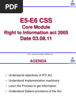 E5-E6 CSS: Core Module Right To Information Act 2005