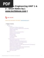 Software Engineering UNIT 1 & 2 - Short Notes by