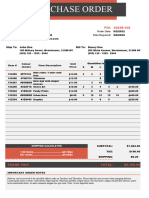 T Shirt Purchase Order Template