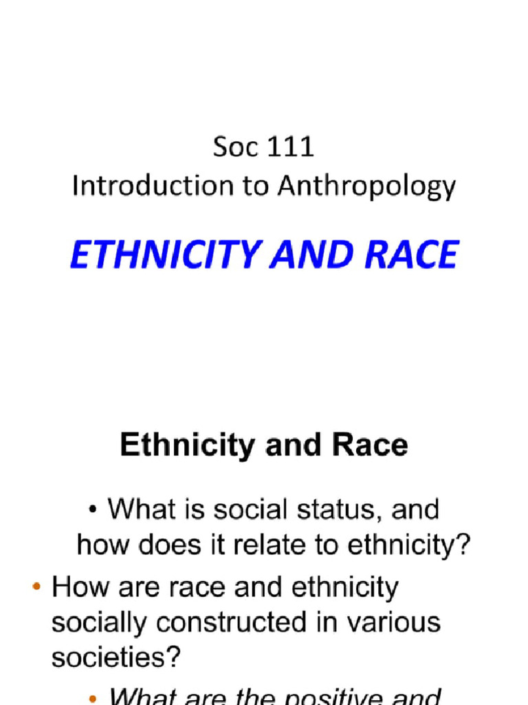 Ethnicity and Race | PDF
