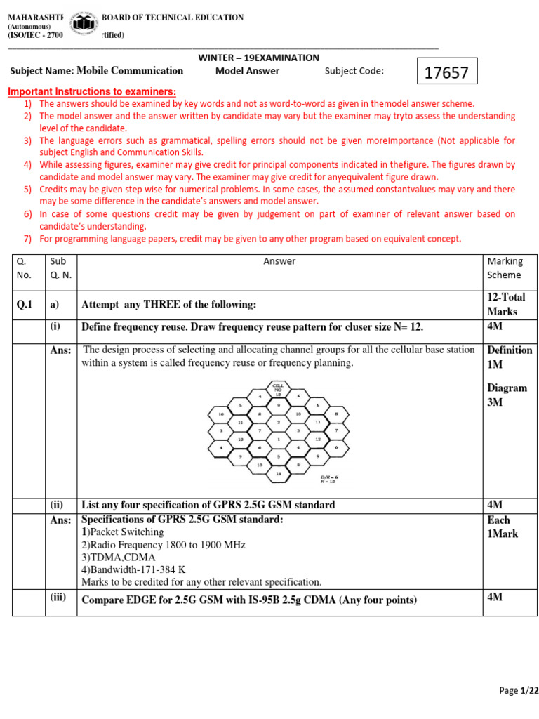 2019 Winter Model Answer Paper (Msbte Study Resources) | PDF | Cellular ...