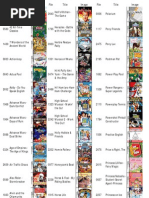 Roms list. Roms list