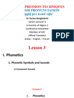 Lesson 3 - Phonetic Symbols and Sounds (Consonants)