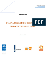 Analyse Rapide Genre de La Covid 19 Au Benin