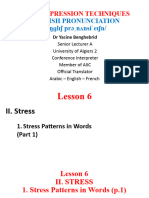 Lesson 6 - Stress Patterns in Words