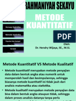 Metode Kuantitatif. Hendry Wijaya. Pertemuan 1.