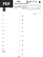 IELTS Listening and Reading Answer Sheet | PDF | International English ...