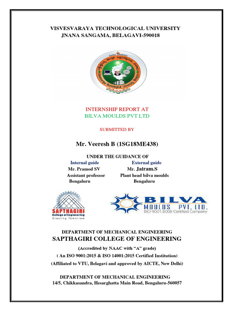 internship report sample | PDF | Drilling | Numerical Control